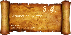 Braunauer Gitta névjegykártya